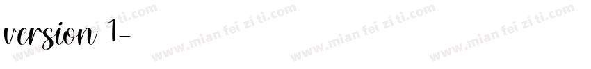 version 1字体转换